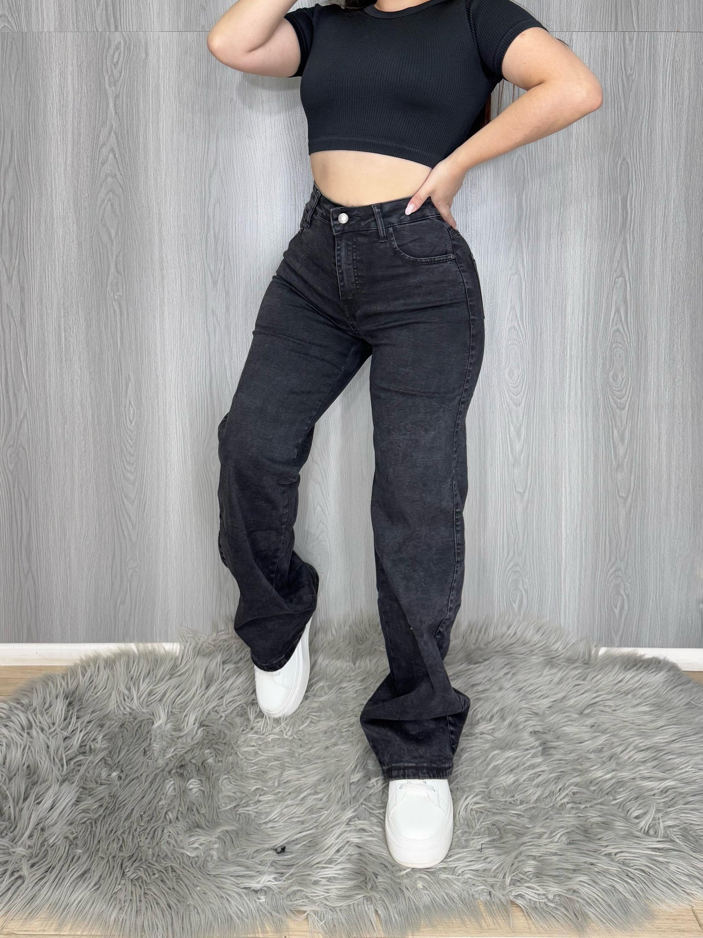 Wide leg grafito