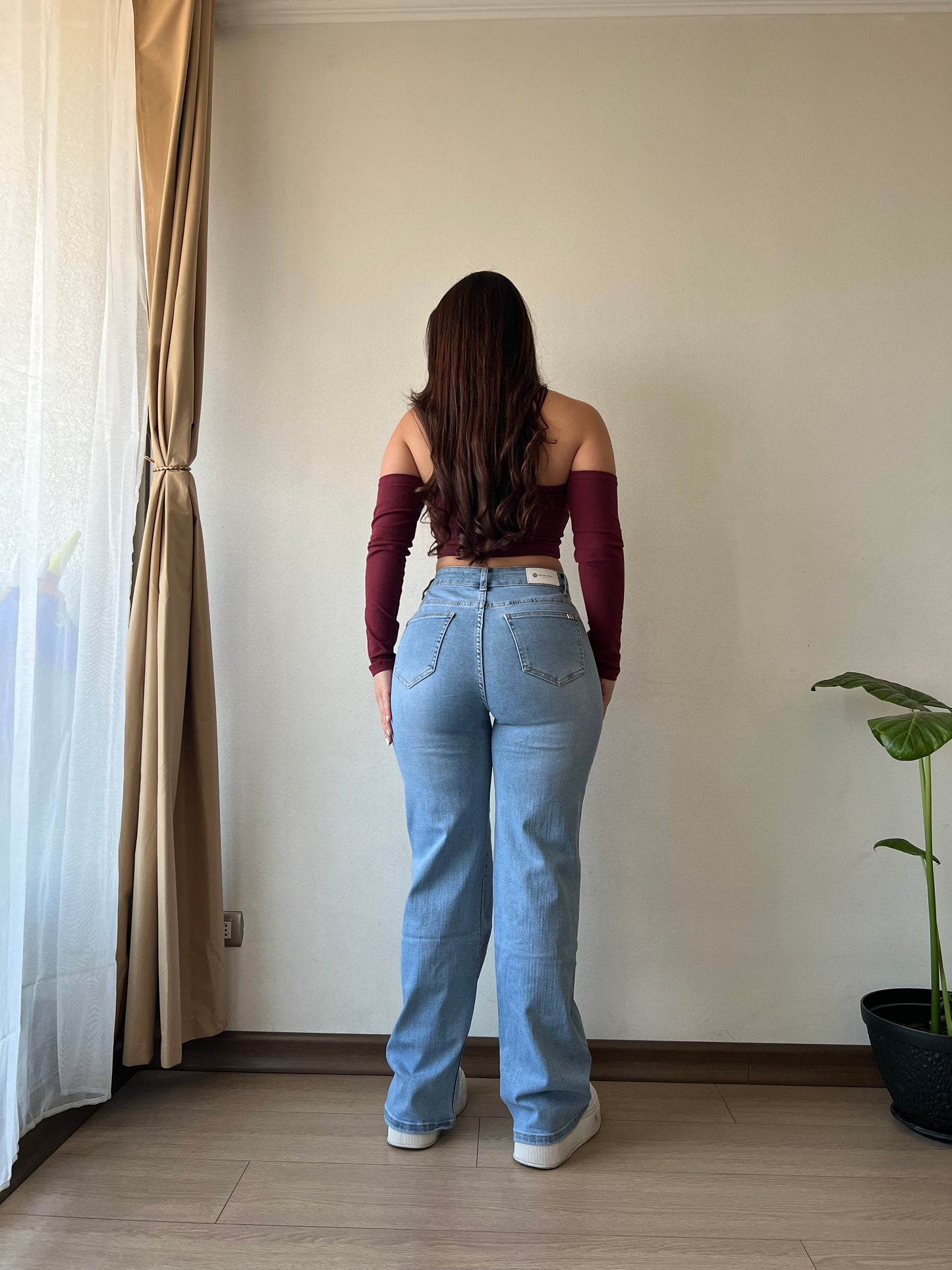 Wide leg shine ámbar