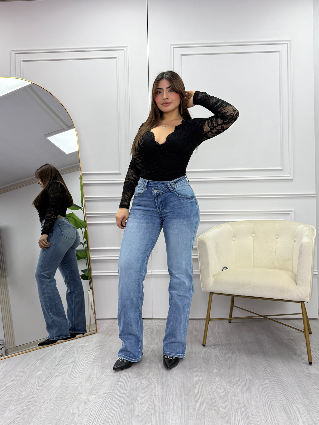 Jeans Wide Leg Asimétrico Miranda