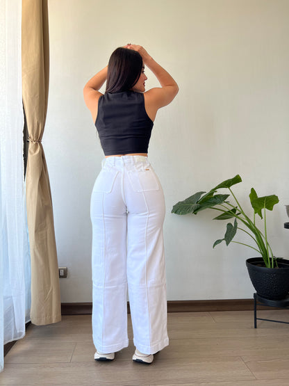 Wide leg white