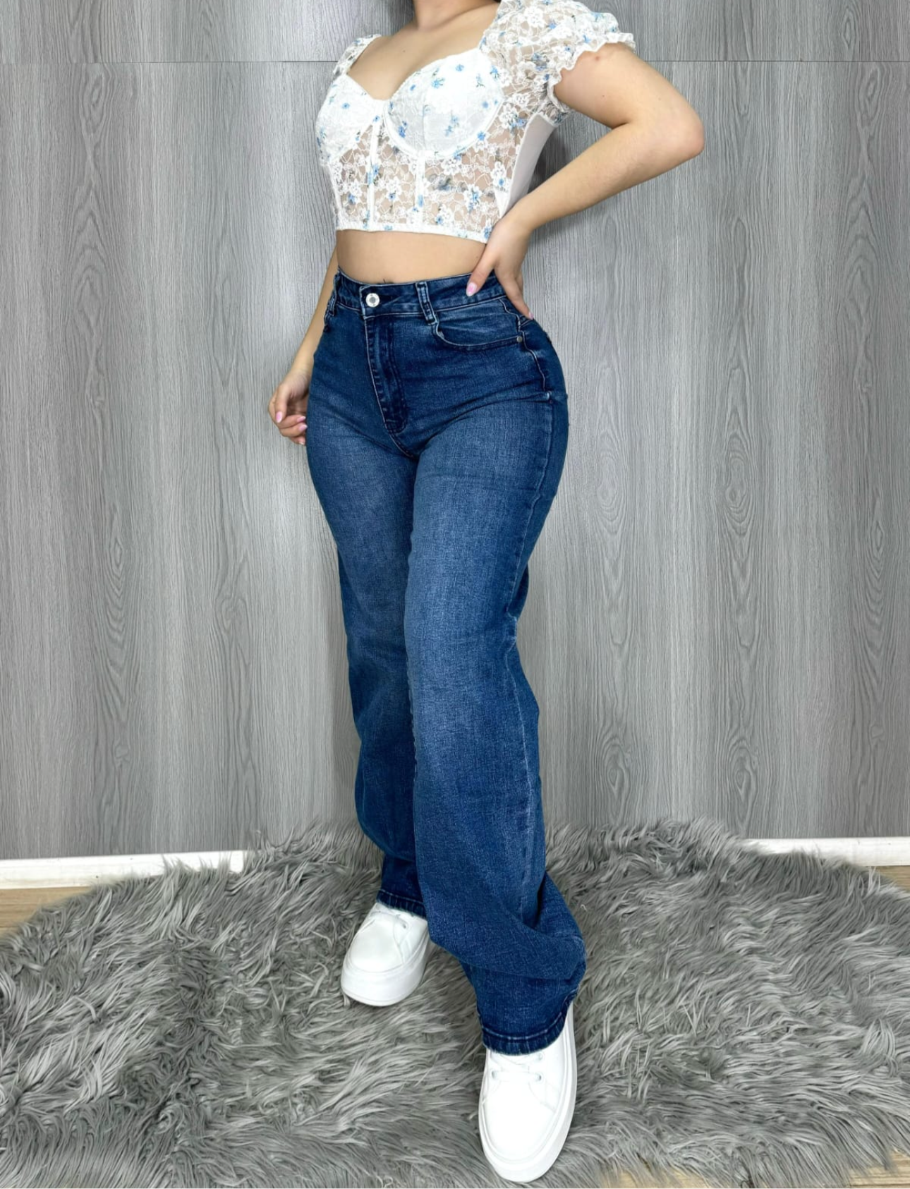 Wide leg azul