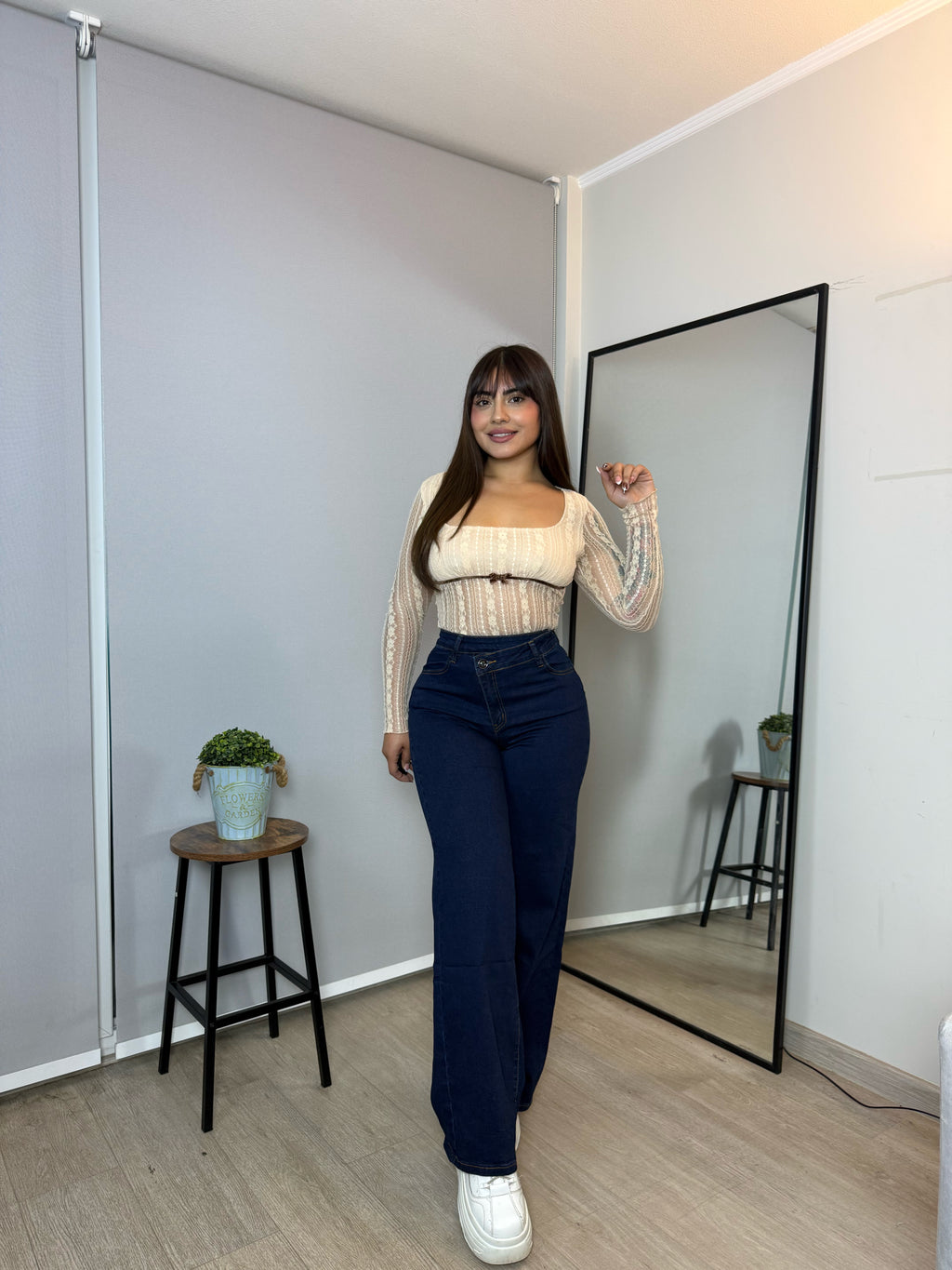Jeans asimetric blue