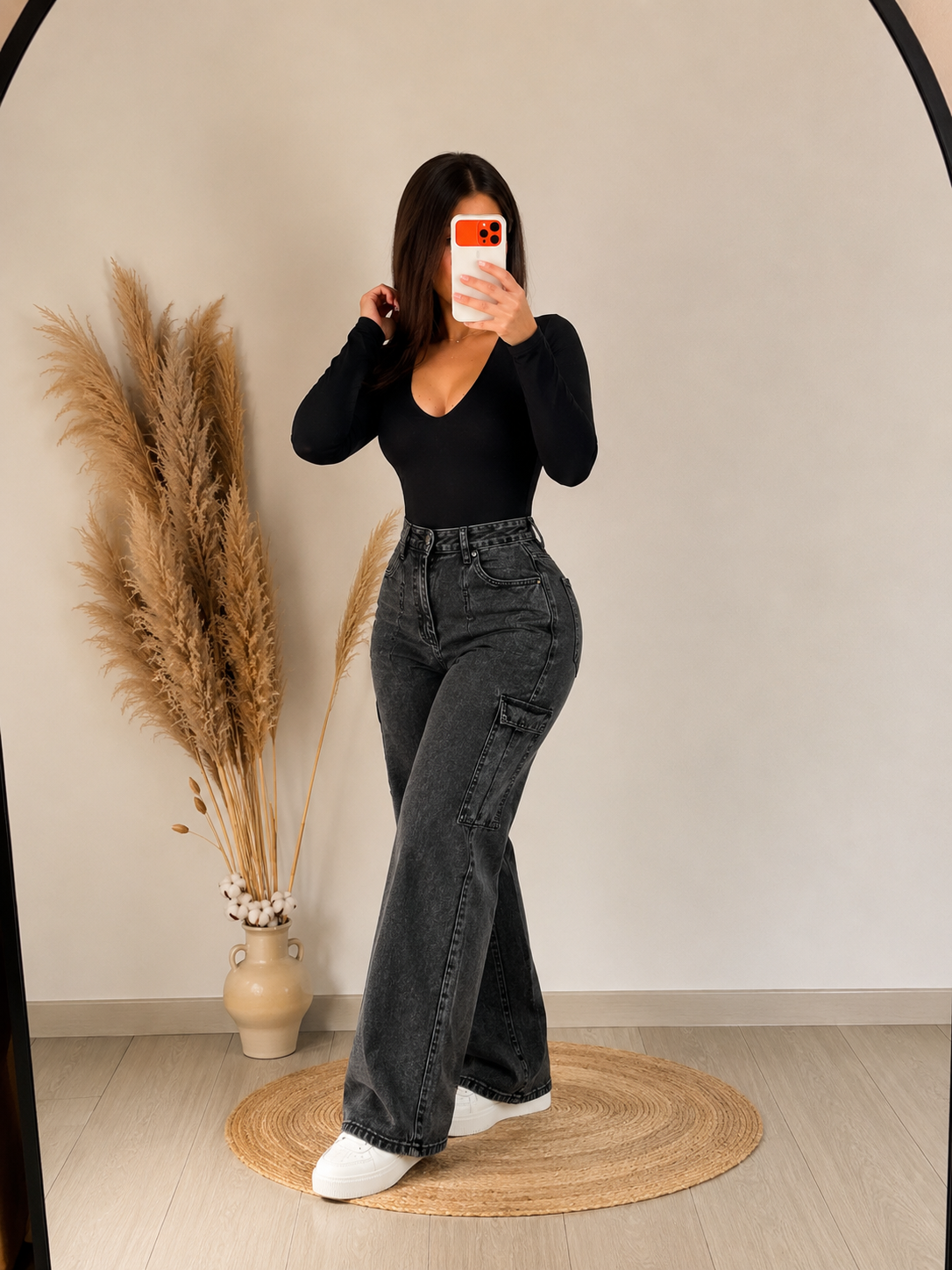 Pantalón Wide Leg Grafito – Urban Comfort