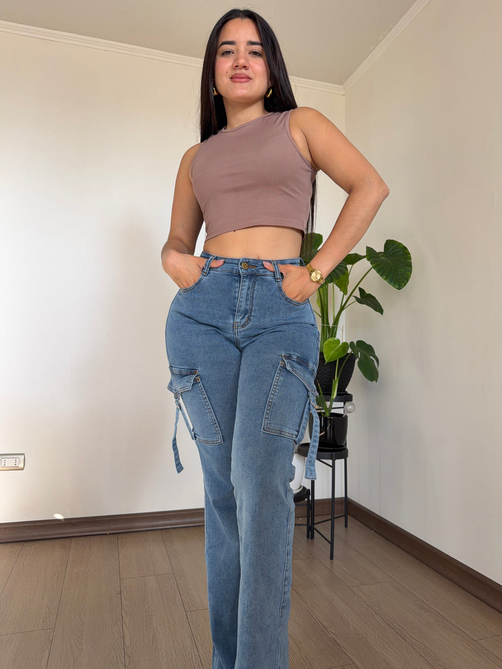 Flare cargo blue