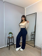 Jeans asimetric blue