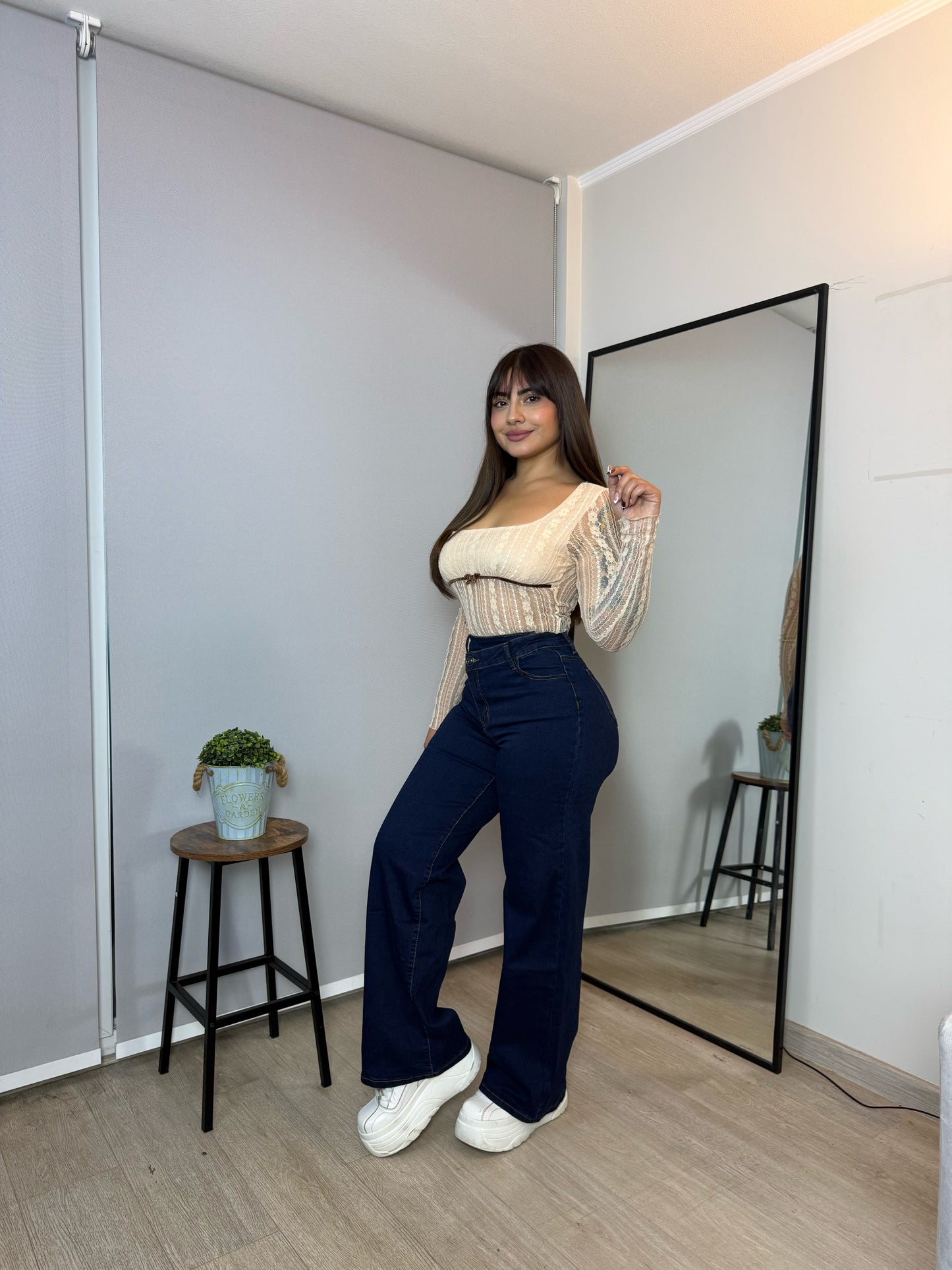 Jeans asimetric blue