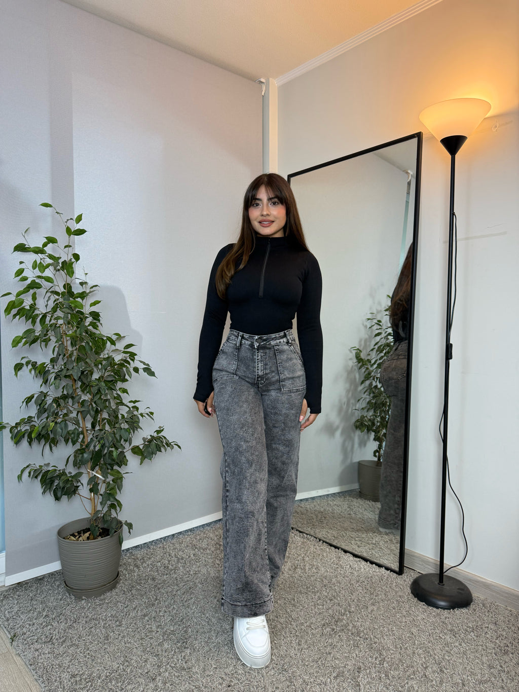 Wide leg Tokio gris