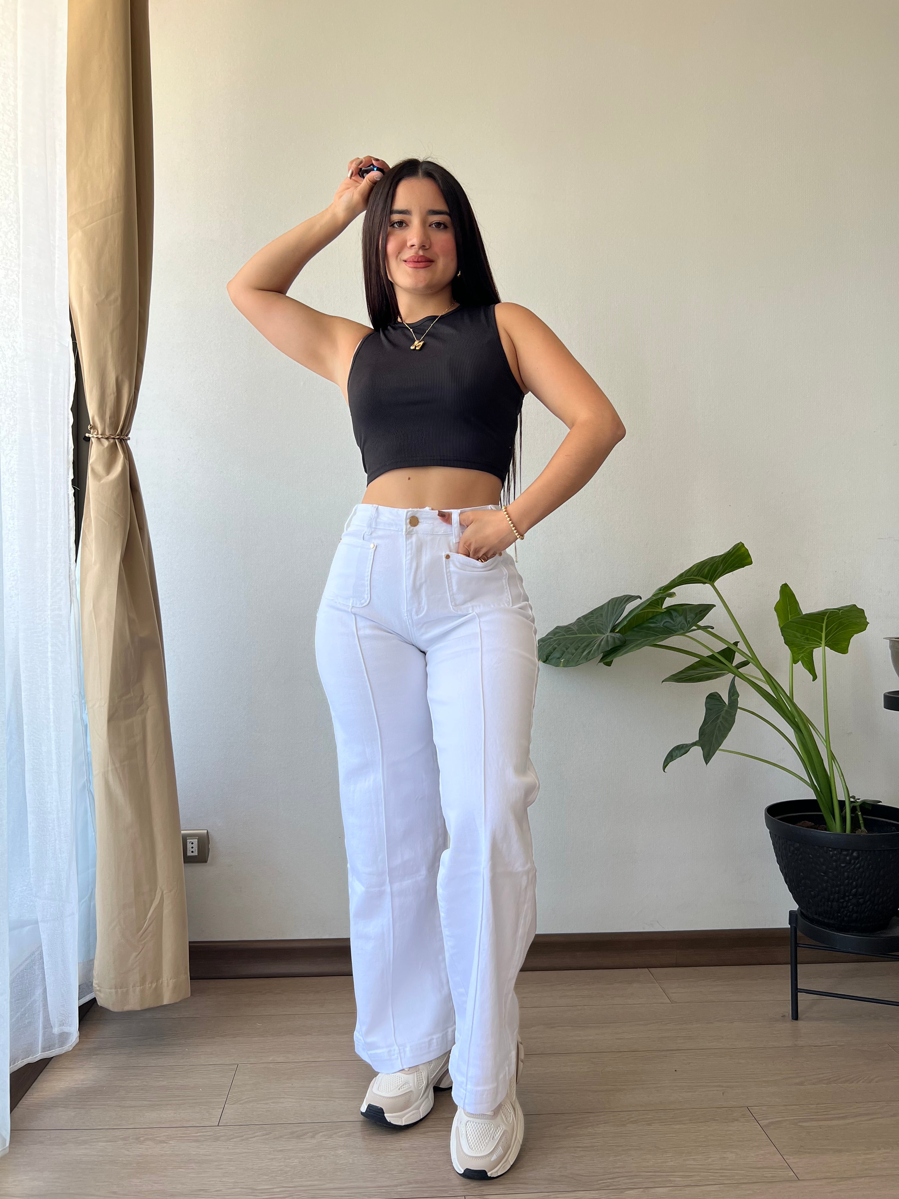 Wide leg white