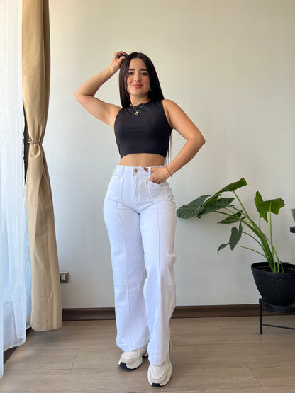 Wide leg white