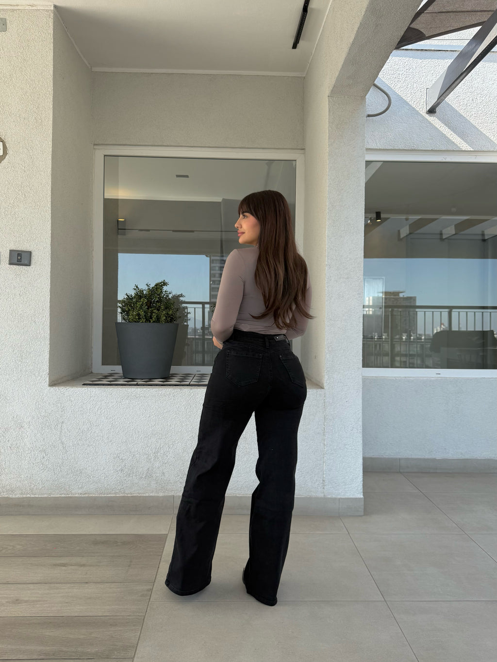 Wide leg Miami black