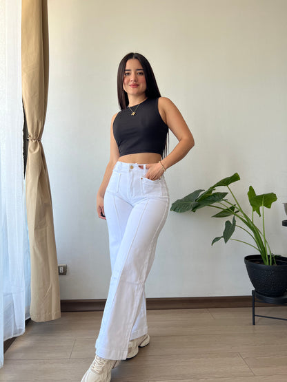Wide leg white