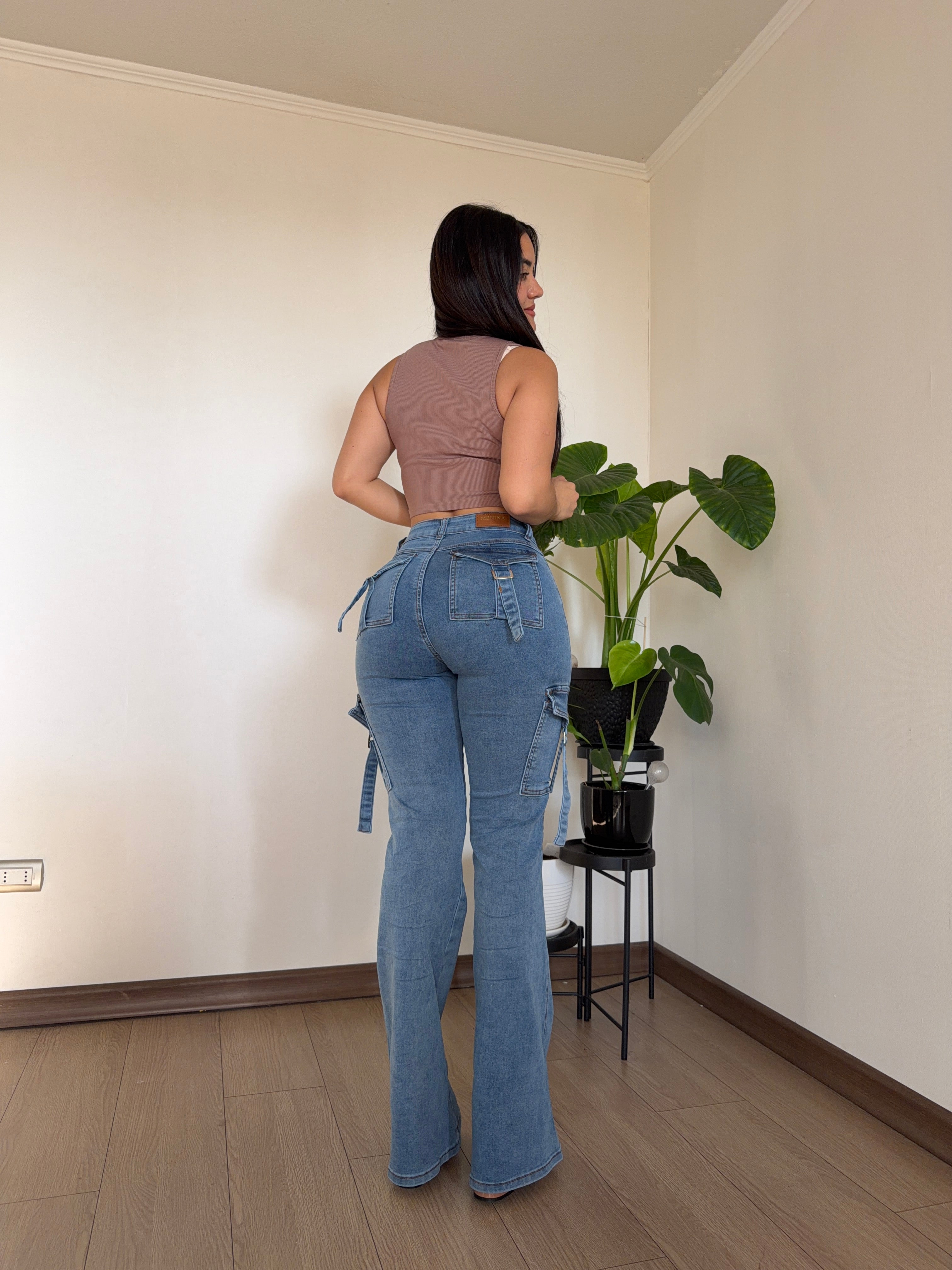 Flare cargo blue