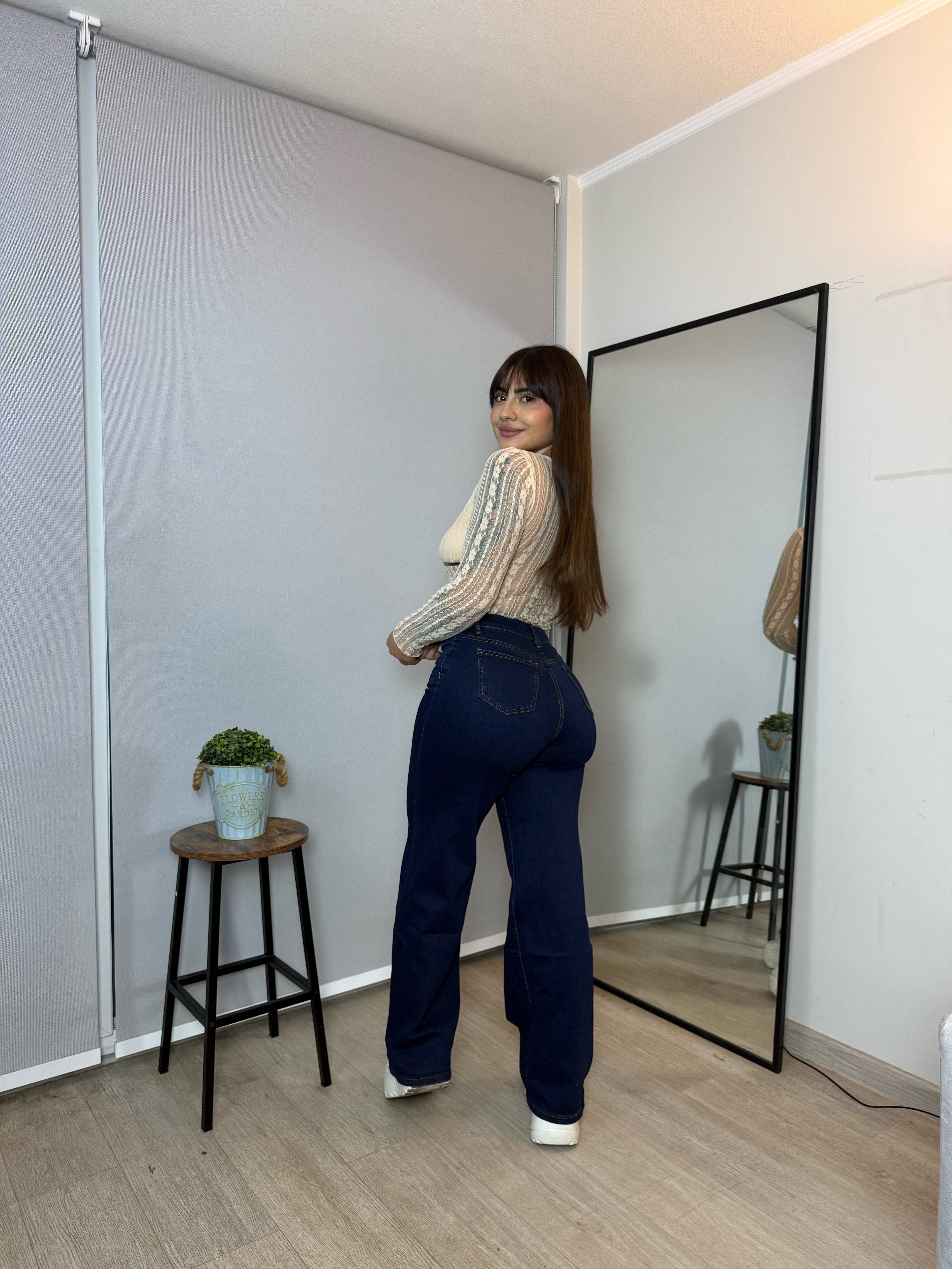Jeans asimetric blue