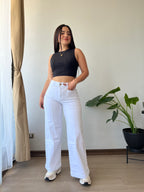 Wide leg white