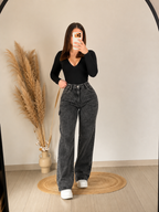 Pantalón Wide Leg Grafito – Urban Comfort