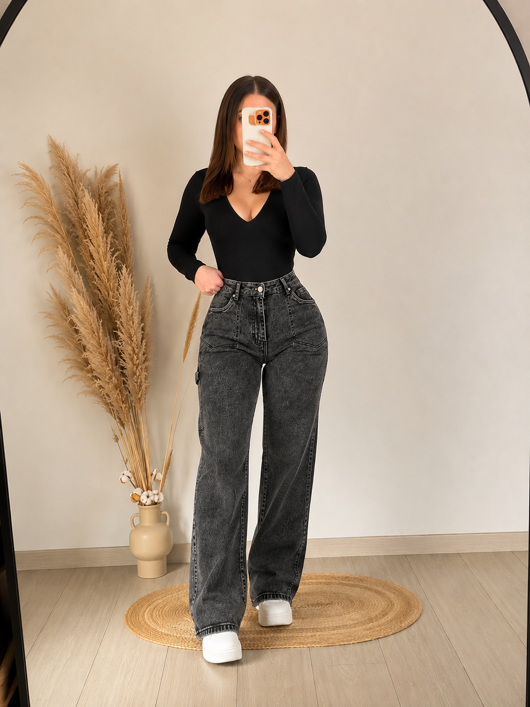 Pantalón Wide Leg Grafito – Urban Comfort