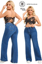 Pantalón Wide Leg Elástico Blue