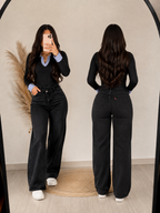 Jean Valentina Wide Leg – Negro