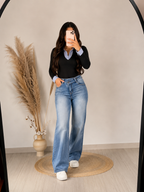 Jeans Wide Leg Asimétrico Miranda