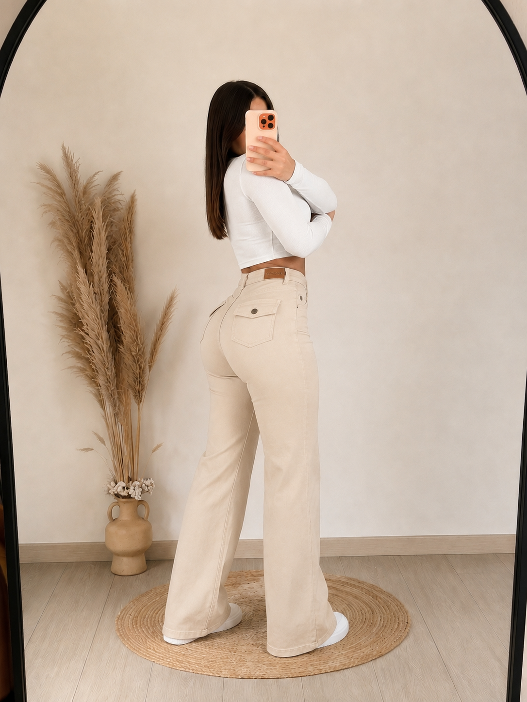 wide leg beige